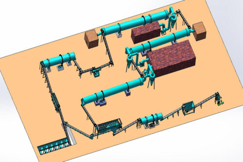 Línea de producción de granulación de fertilizantes compuestos de gran capacidad